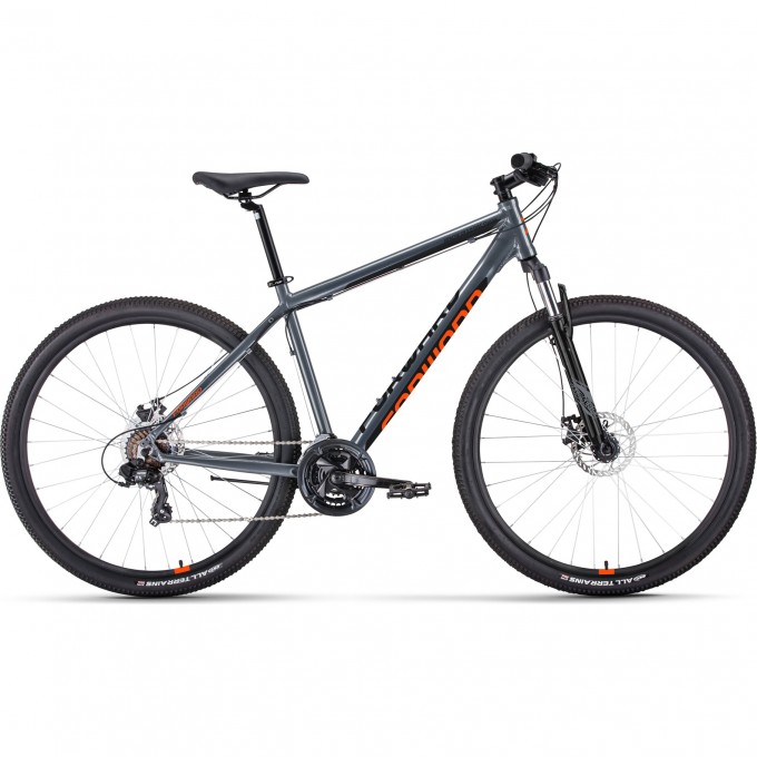 Велосипед FORWARD APACHE 29 2.0 D CLASSIC, рама 21", 2022, серый матовый/оранжевый RBK22FW29113 Велосипед FORWARD APACHE 29 2.0 D CLASSIC, рама 21", 2022, серый матовый/оранжевый RBK22FW29113