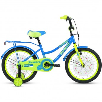 Велосипед FORWARD FUNKY 18, 2020-2021, голубой/ярко-зеленый