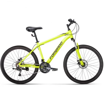 Велосипед FORWARD HARDI 26 2.0 D (2022) ярко-желтый/черный с рамой 17"