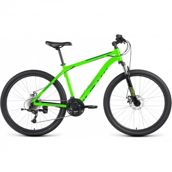 Велосипед FORWARD KATANA 27,5 D (27,5" 24 ск. рост. 18") 2023, ярко-зеленый/серый