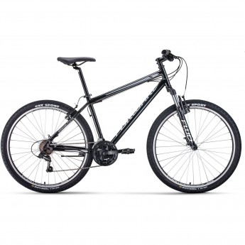 Велосипед FORWARD SPORTING 27,5 1.0 (2020) черный/серый с рамой 19"